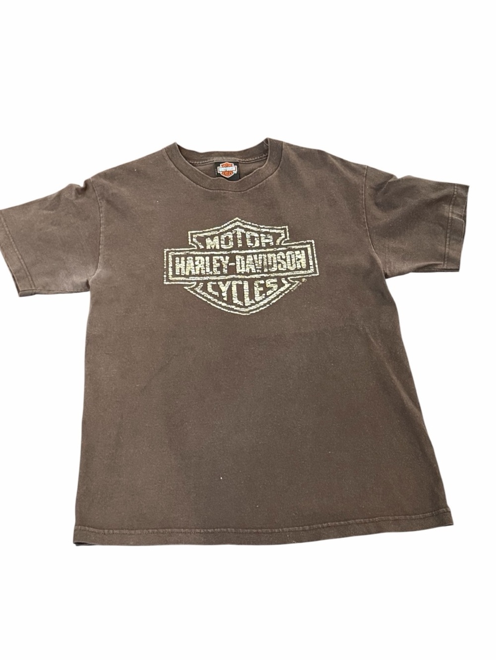 Vintage Brown Harley Davidson T-Shirt - Dalton, Georgia - Size M